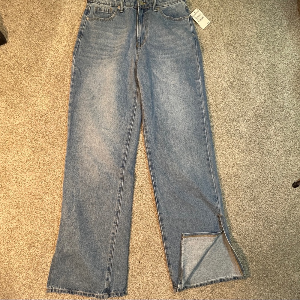 BP Wide Leg Jeans Blue Med Vintage Wash NWT